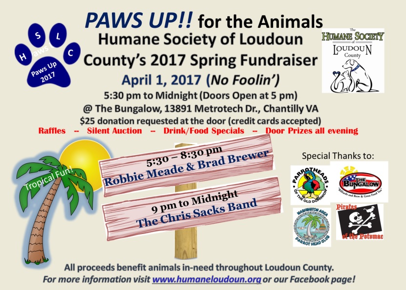 Paws Up for the Animals Loudoun County Fundraiser